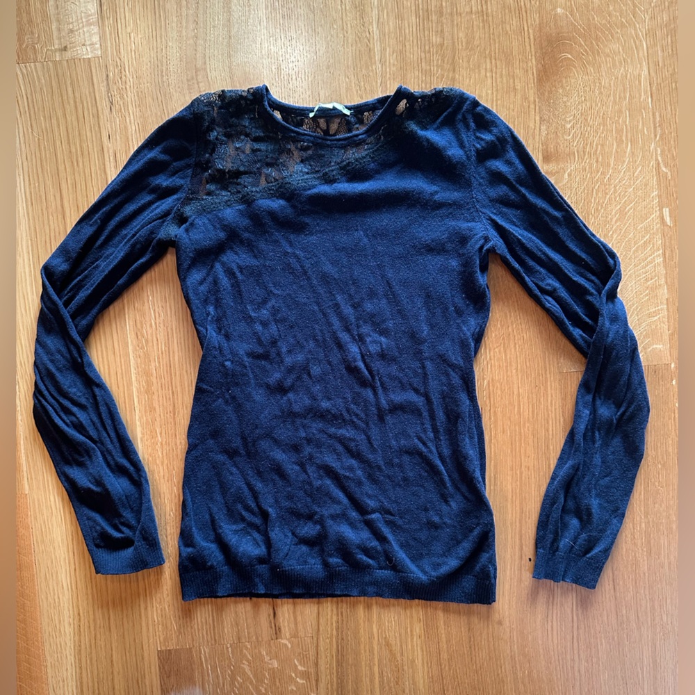 Gianni Bini Black Lace Top